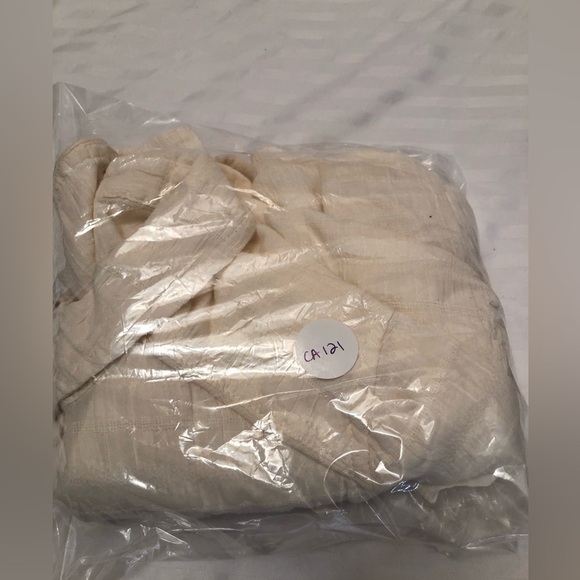 Free People Cream Pearlized Button Up Shirt Front Pockets Size Small - Picture 11 of 12